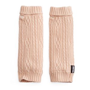 Women's MUK LUKS Plush Cable-Knit Arm Warmers