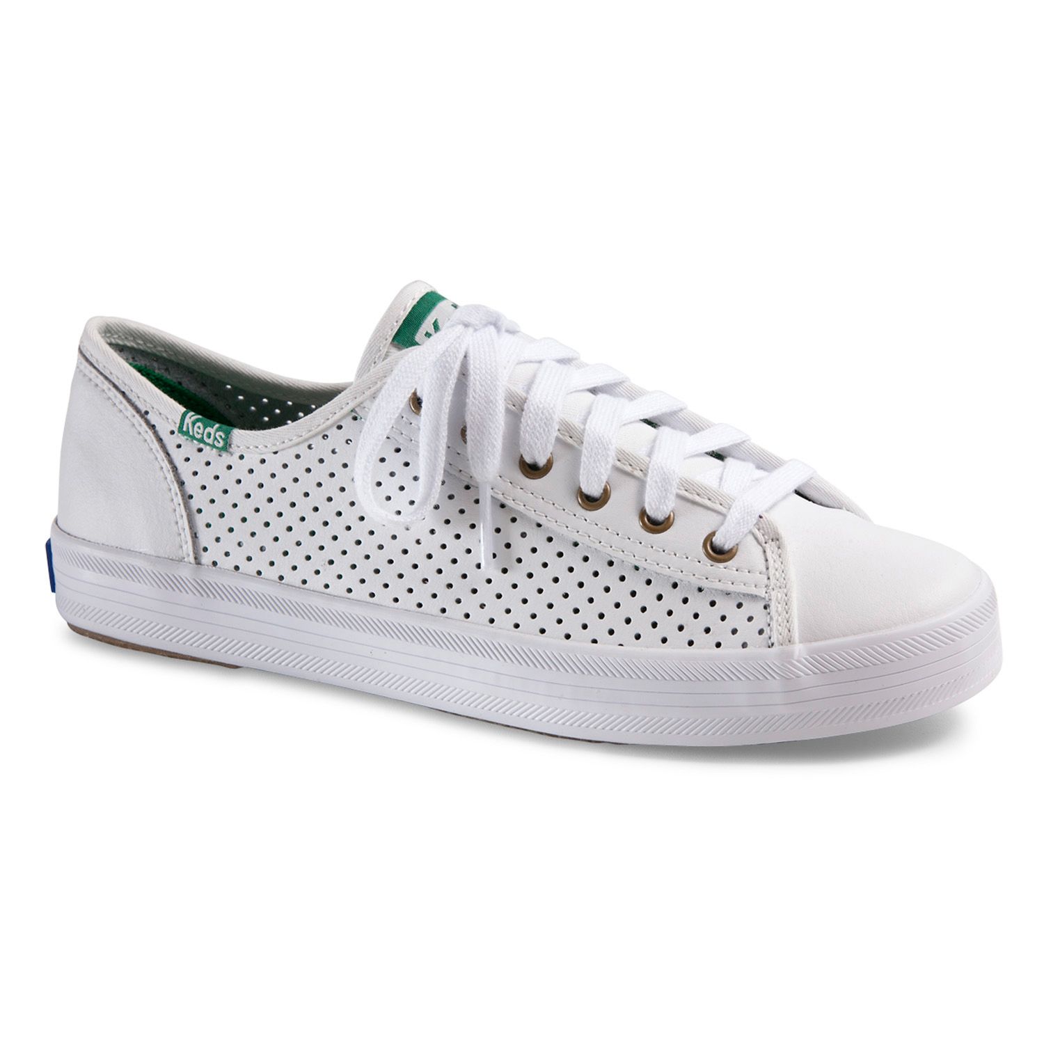 keds women's kickstart perforated leather sneakers