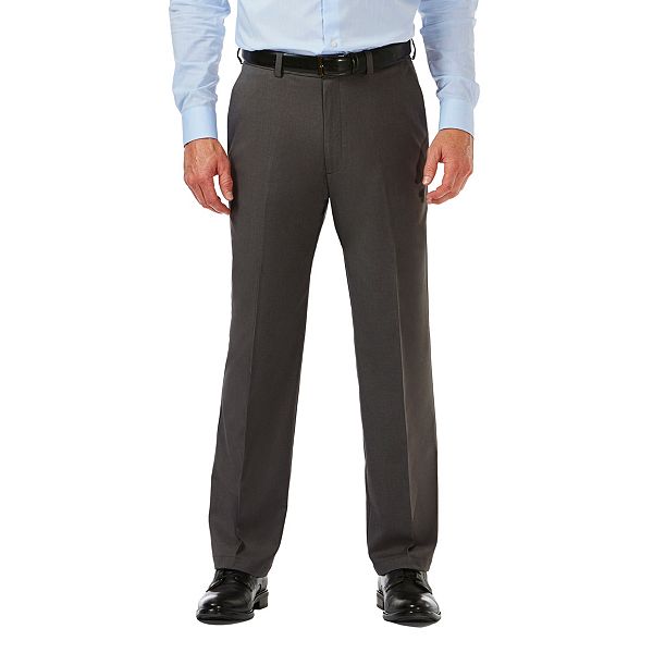 Haggar Men's Cool 18&reg; Pro Heather Solid Flat Front Pant Classic Fit HC00236
