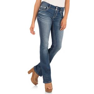 Juniors' Wallflower Faded Luscious Curvy Bootcut Jeans