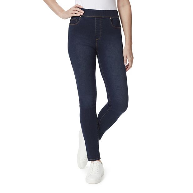 Gloria vanderbilt avery straight 2025 leg pull on jeans womens