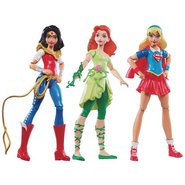 Dc Comics Dc Super Hero Girls Wonder Woman Supergirl Poison Ivy Action Figures By Mattel - roblox superhero life 2 how to get super credits