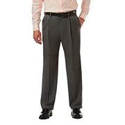 HC00248 Khaki NWT Men's Haggar Cool 18 Pro Classic-Fit Pleated Pants 40X29 