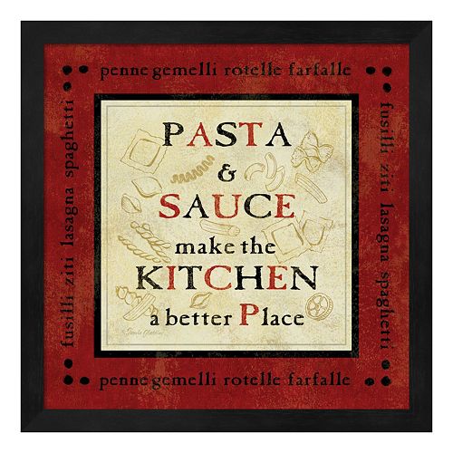 Metaverse Art Pasta Sayings II Framed Wall Art