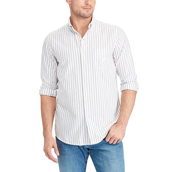 Big & Tall Chaps Bar Striped Button-Down Shirt