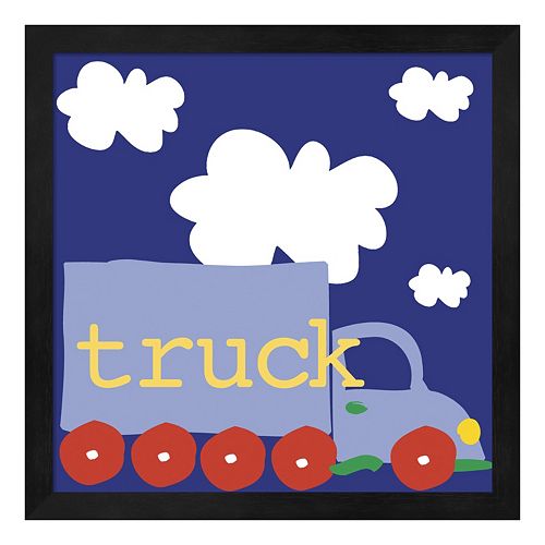 Metaverse Art Blue Truck Framed Wall Art