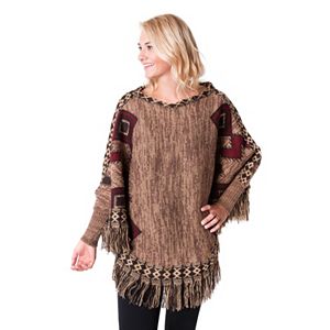 MUK LUKS Southwestern Fringed Poncho