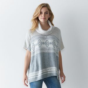 Women's SONOMA Goods for Life™ Fairisle Poncho Sweater