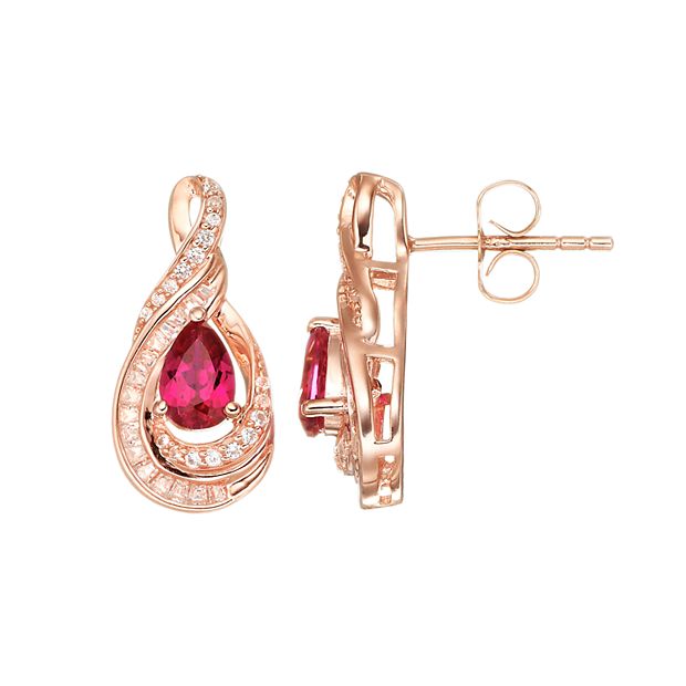 Kohls hot sale ruby earrings