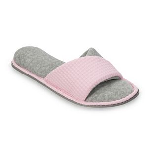 Dearfoams Women's Waffle Textured Twist Slide Slippers