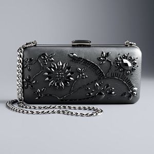 Simply Vera Vera Wang Sequined Floral Minaudiere Clutch
