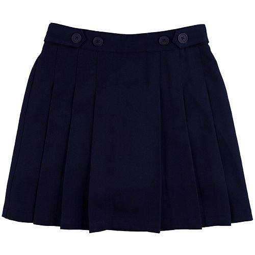 Girls 416 & Plus Chaps Pleated School Uniform ButtonAccent Skort