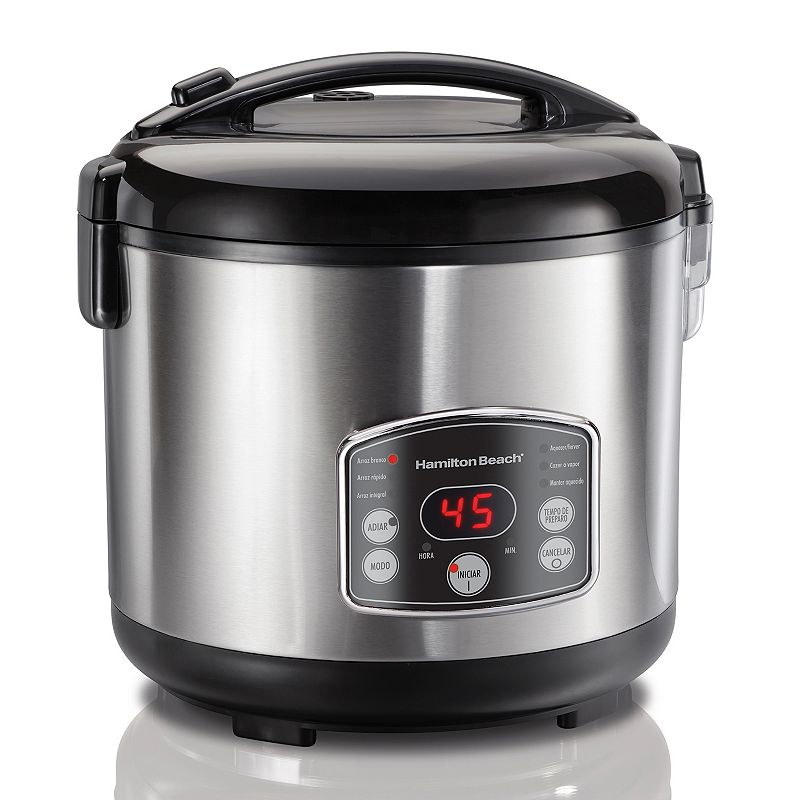 Hamilton Beach 20-Cup Digital Rice Cooker, Grey