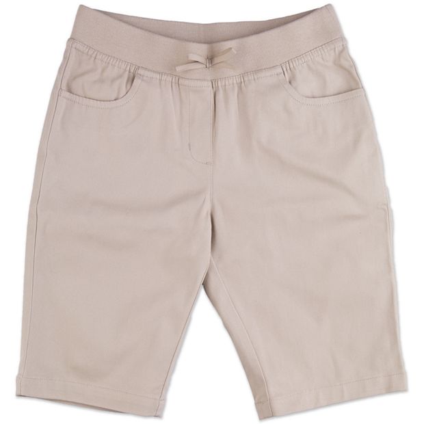 School Uniform Pull-On Bermuda Shorts for Girls