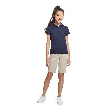 Girls 4-16 & Plus Chaps School Uniform Picot Polo Shirt