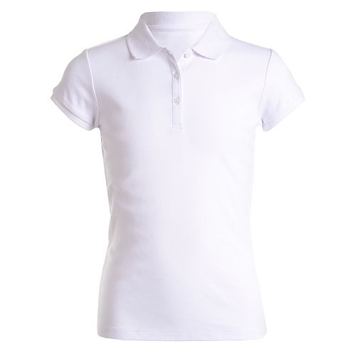 Girls 416 & Plus Chaps School Uniform Picot Polo Shirt