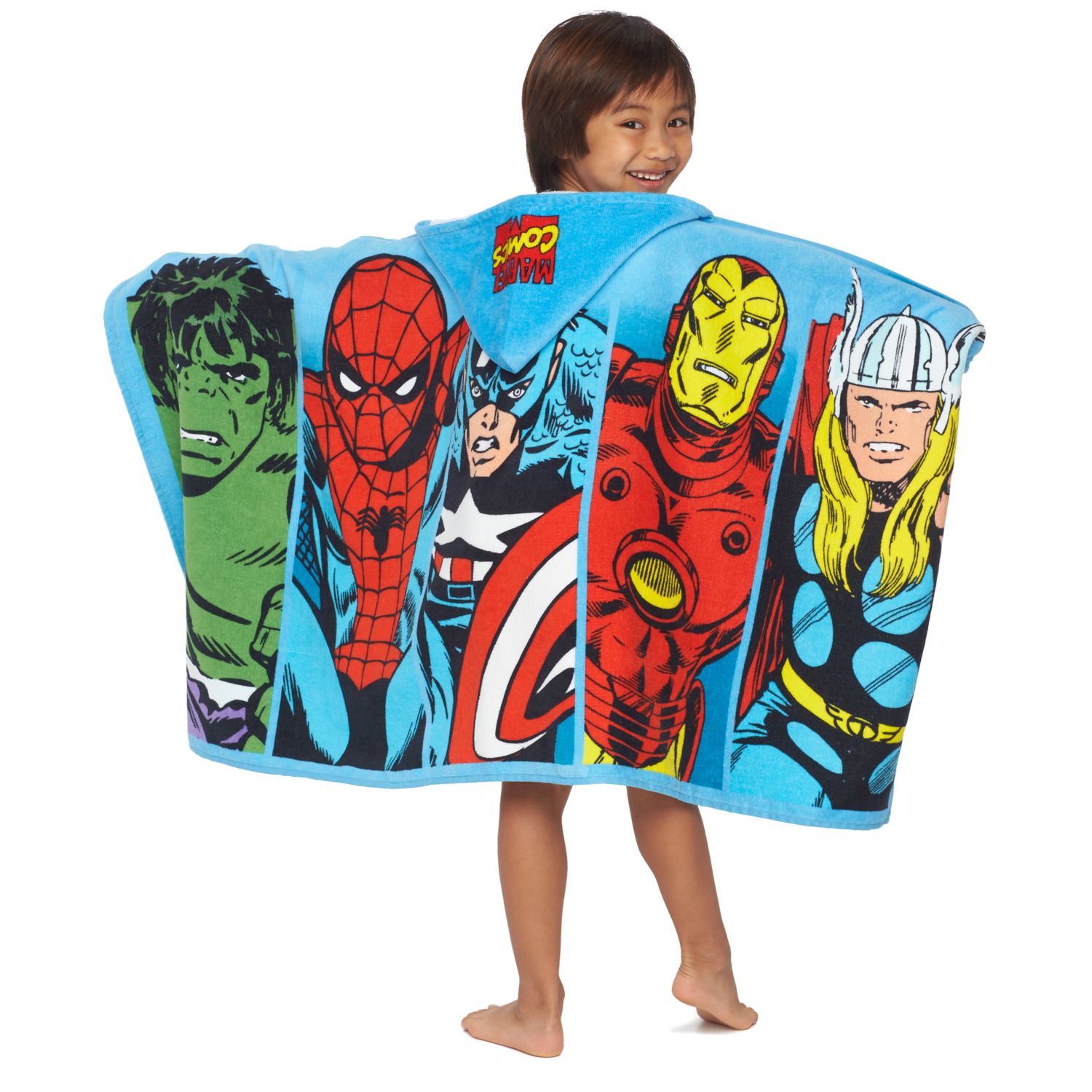 marvel hooded towel
