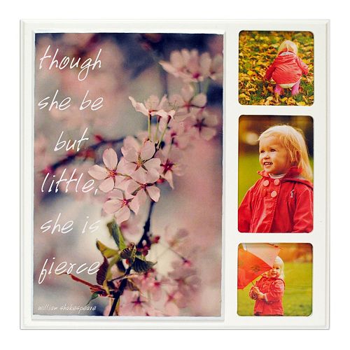 New View “She is Fierce” Cherry Blossom 3-opening Collage Frame