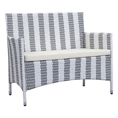 Safavieh Figueroa Striped Outdoor Loveseat 4-piece Set