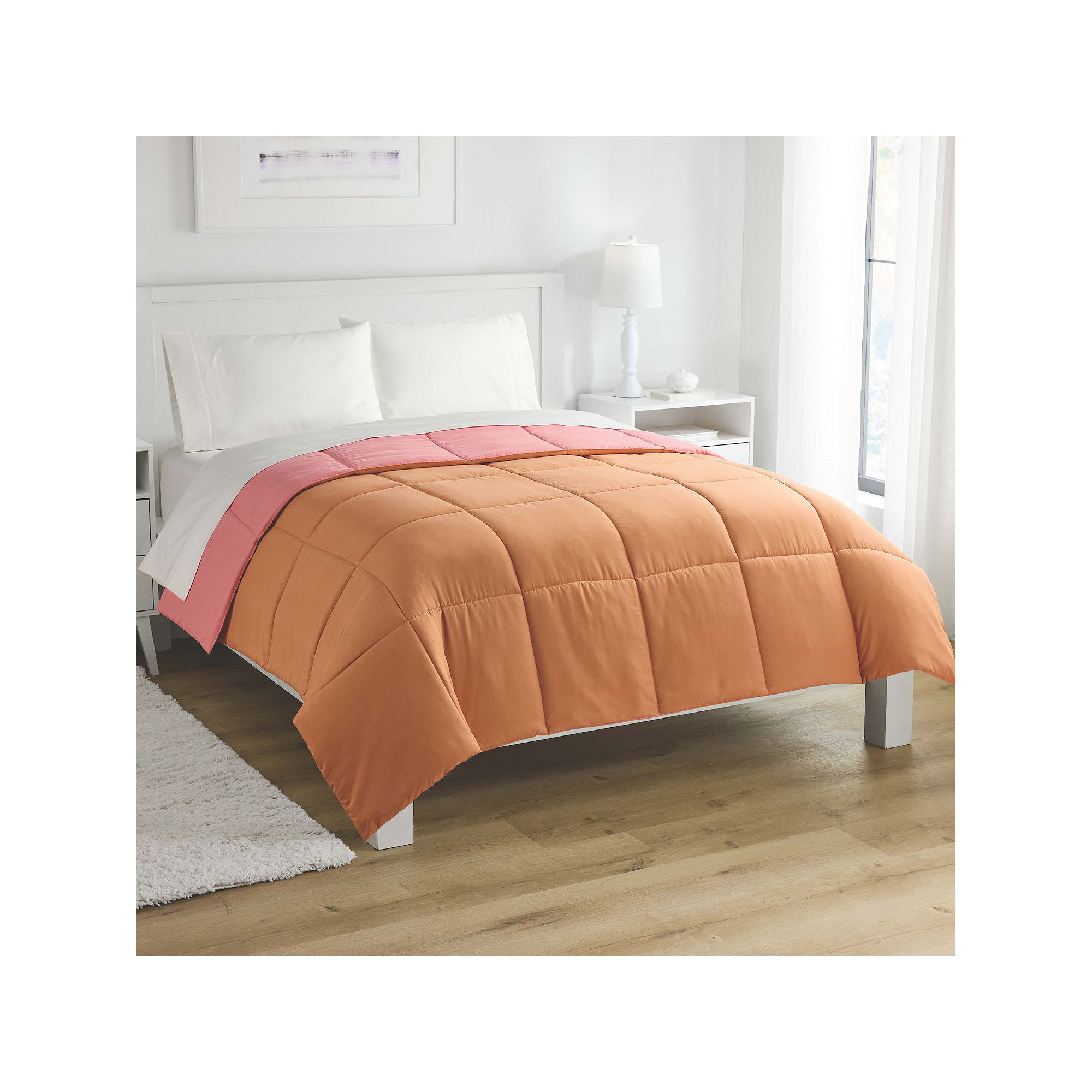 The Big One® Microfiber Down-Alternative Reversible Comforter, Pink Pink