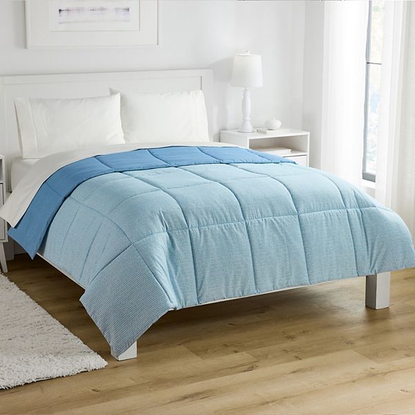The Big One® Microfiber Down-Alternative Reversible Comforter - Blue (KING)