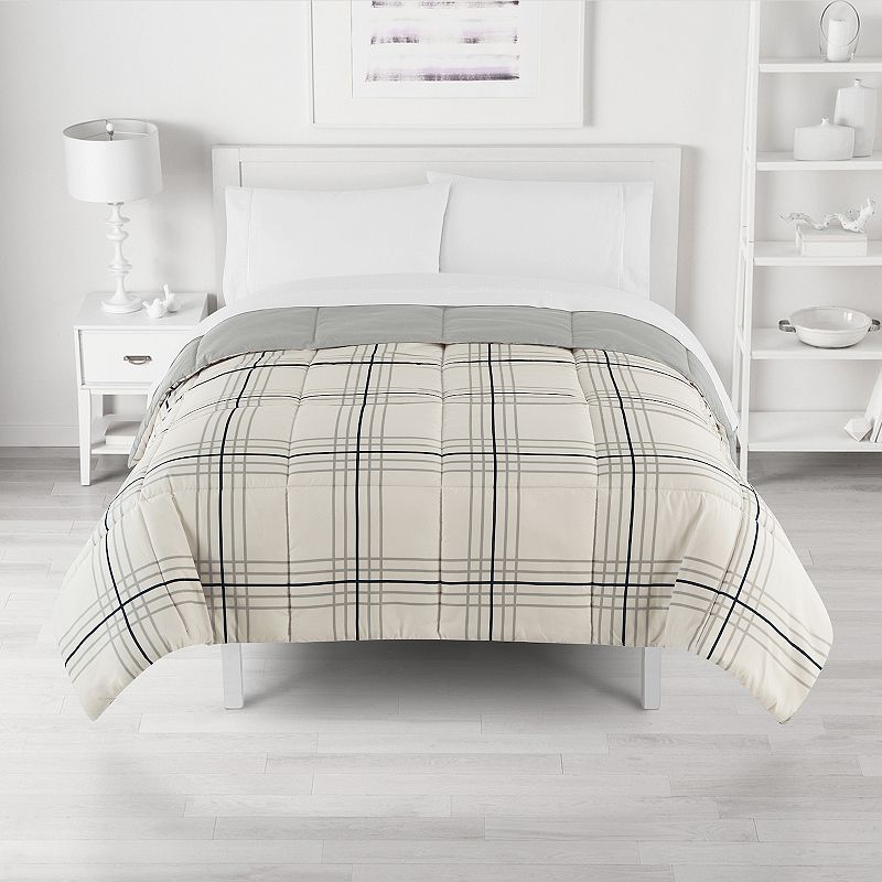 The Big One Down-Alternative Reversible Comforter, Grey, Full/Queen