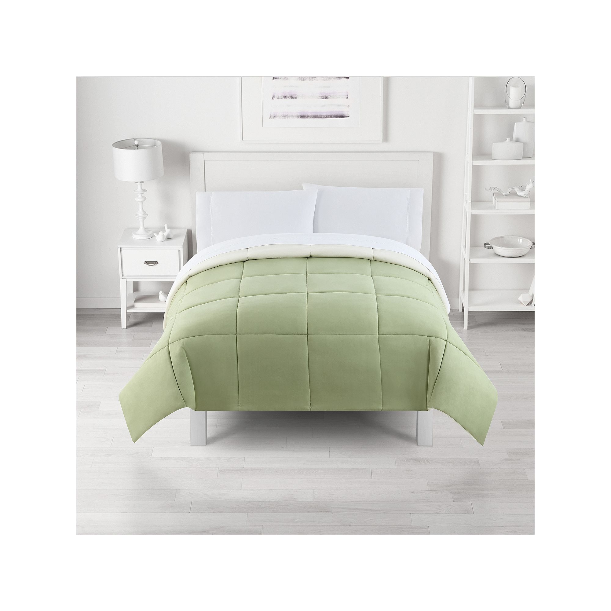 The Big One® Microfiber Down-Alternative Reversible Comforter, Green