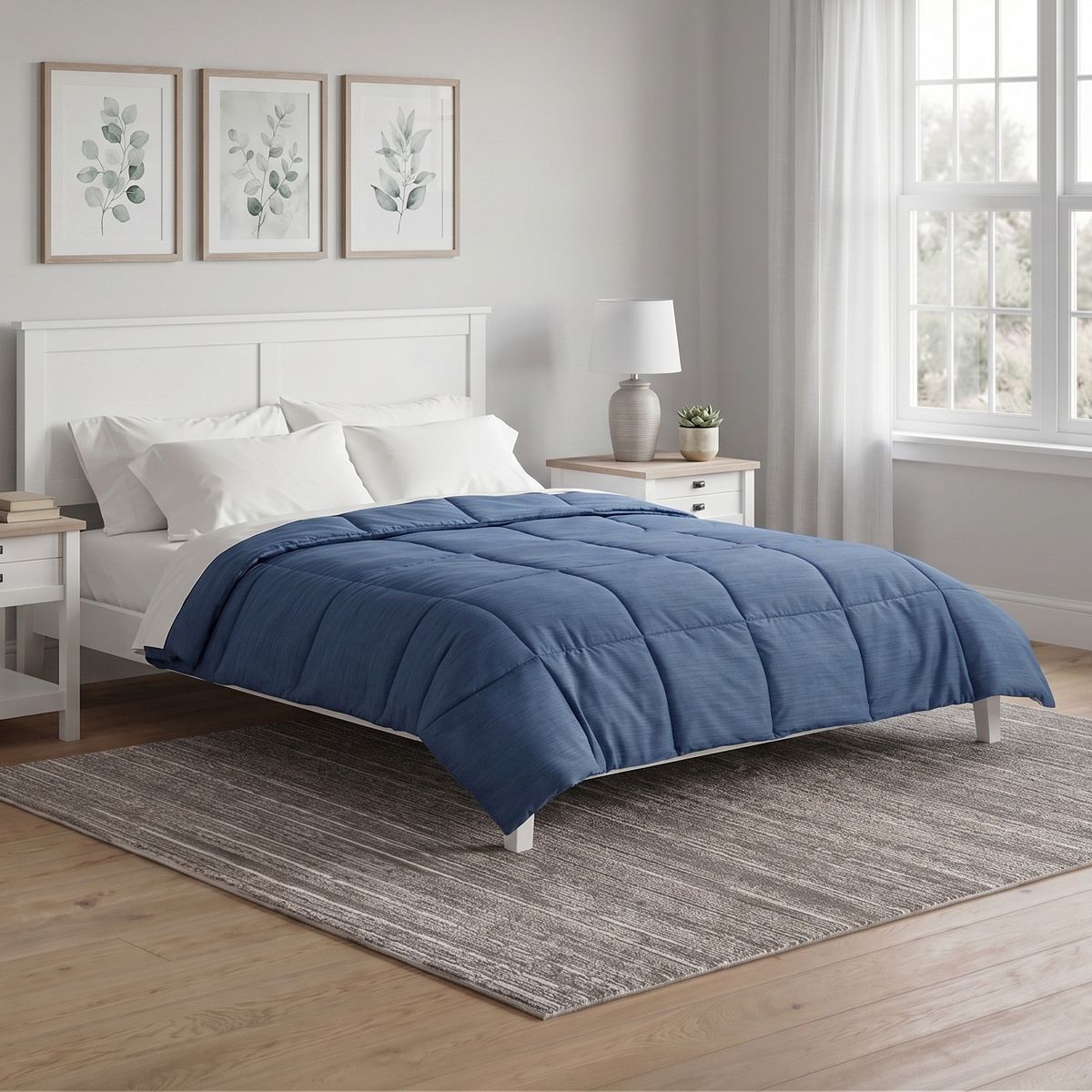 The Big One® Down Alternative Solid Reversible Comforter - Navy Heather, KING