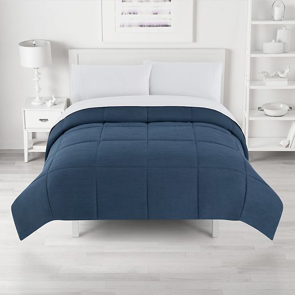 The Big One® Microfiber Down-Alternative Reversible Comforter - Navy Heather (KING)