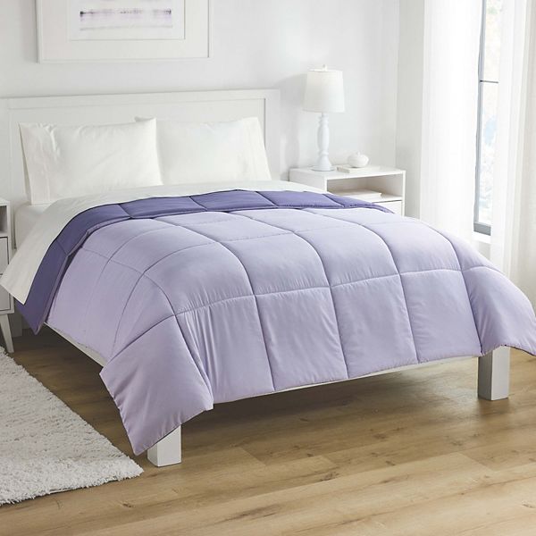 The Big One® Microfiber Down-Alternative Reversible Comforter - Purple Navy (KING)