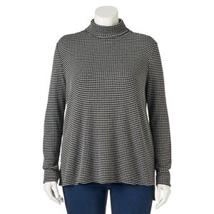 Juniors' Plus Size Mudd庐 High-Low Turtleneck Top