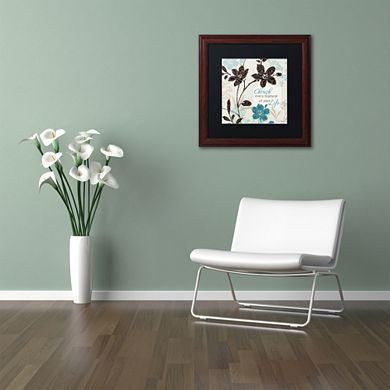 Trademark Fine Art Botanical Touch Quote I Matted Framed Wall Art