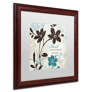 Trademark Fine Art Botanical Touch Quote I Matted Framed Wall Art