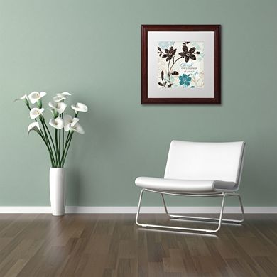 Trademark Fine Art Botanical Touch Quote I Matted Framed Wall Art