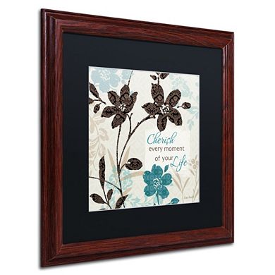 Trademark Fine Art Botanical Touch Quote I Matted Framed Wall Art