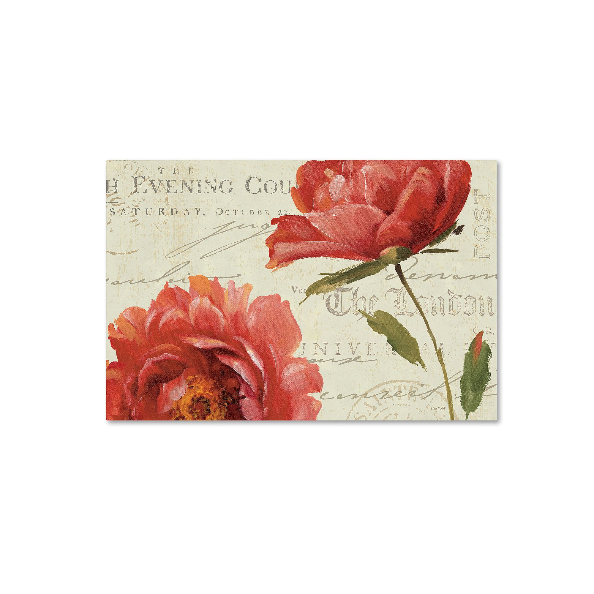 Trademark Fine Art My Own Words Canvas Wall Art, Red