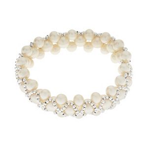 PearLustre by Imperial Sterling Silver Freshwater Cultured Pearl Stretch Bracelet