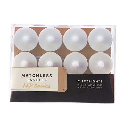 Matchless Candle Co. LED Basics Flameless Tealight Candle 12-piece Set