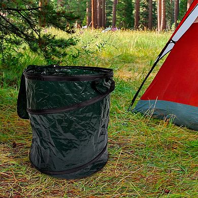 Wakeman Outdoors 33-Gallon Pop-Up Camp Garbage Can