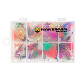 Wakeman Outdoors Assorted Dry Fly Fishing Flies (50-Piece)