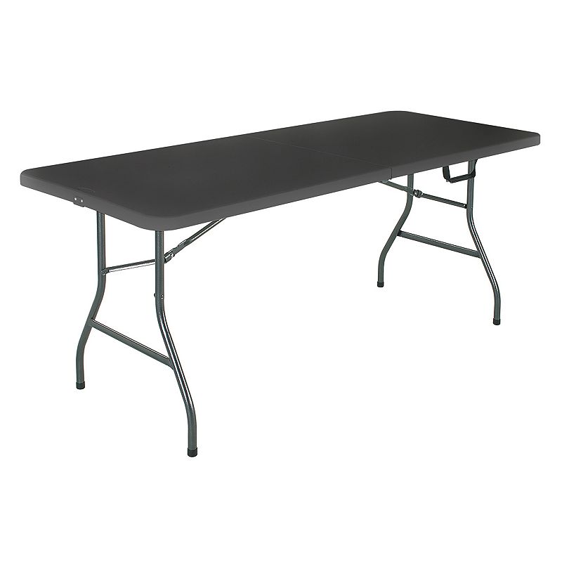 Cosco Black 6-foot Centerfold Blow-Molded Folding Table