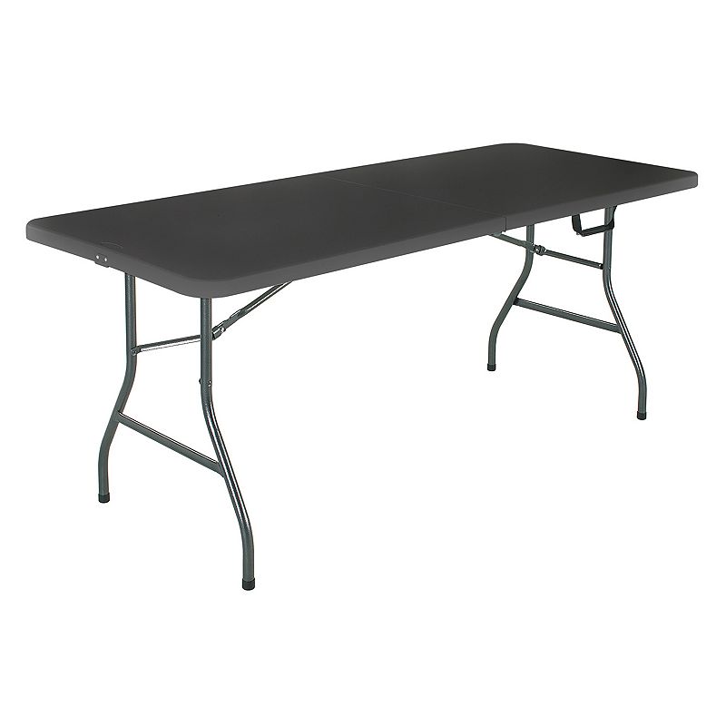 COSCO 6  Centerfold Blow Molded Folding Table  Black