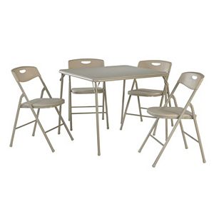 Cosco Folding Table & Plastic Backed Chair 5-piece Set