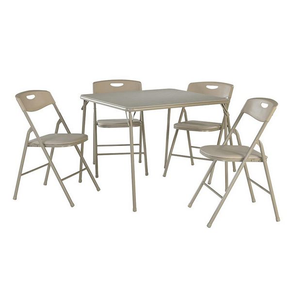 Cosco Folding Table Plastic Backed Chair 5 piece Set