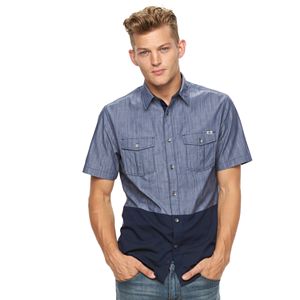 Big & Tall Rock & Republic Colorblock Button-Down Shirt