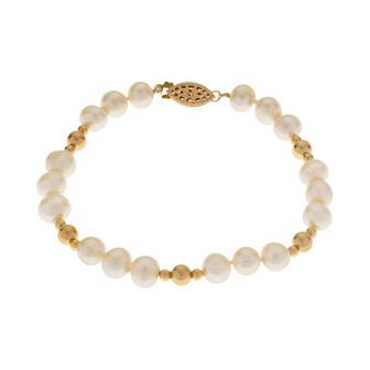 PearLustre by Imperial 14k Gold Filled Freshwater Cultured Pearl Beaded Bracelet