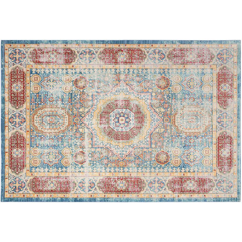 Safavieh Valencia Bethany Framed Medallion Rug, Multicolor, 6.5Ft Sq