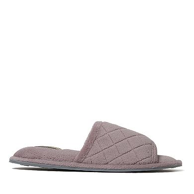 Dearfoams Microfiber Terry Quilted Women's Slide Slippers