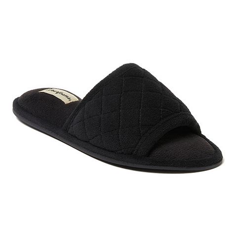 Женские сандалии Dearfoams Microfiber Terry Quilted Women's Slide Slippers