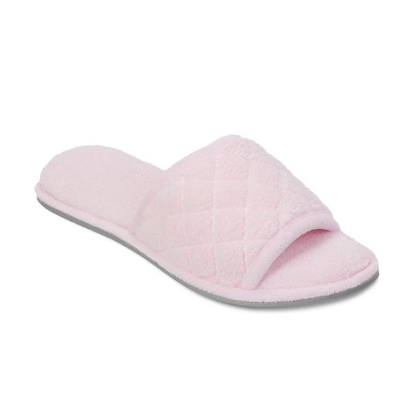 Dearfoams Microfiber Terry Quilted Women s Slide Slippers